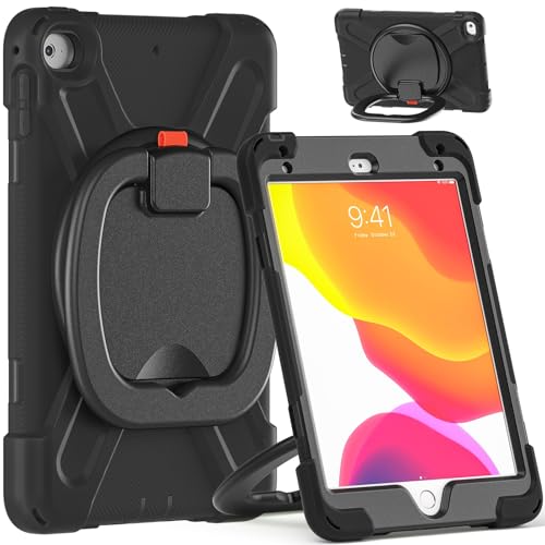 Coque iPad mini 5 antichoc 7.9 pouces avec dragonne rotative 360°