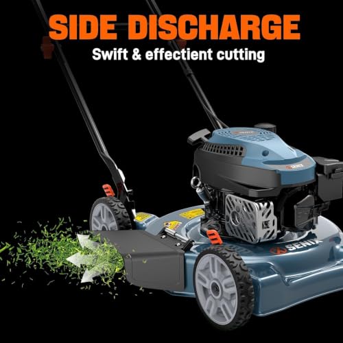 Image of SENIX 20 inch Gas Push Lawn Mower, 144 cc 4-Cycle Push Mower Gas