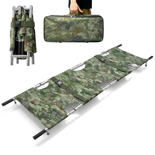 Image of Folding Stretcher for Medical Emergency with Heavy Duty Handles
