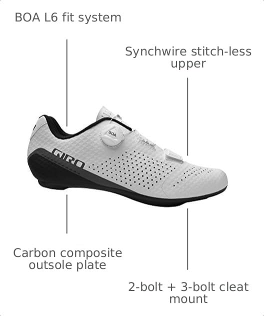 Image of Giro Cadet Men's Indoors and Outdoors Clipless Road Cycling Shoes - Inspired Road Cycling Performance with Lasting Comfort & Value