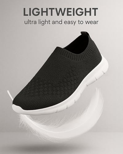 Image of Kraasa Tread Walking Shoes for Men | Knitted Slip-On Sneakers