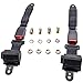 Ckssyao Universal rétractable Voiturette Ceintures de sécurité Kit, 2 Points Siège Ceinture de sécurité Kit de Suspension pour Go Kart/Club de Golf Panier (120cm, Set of 2)