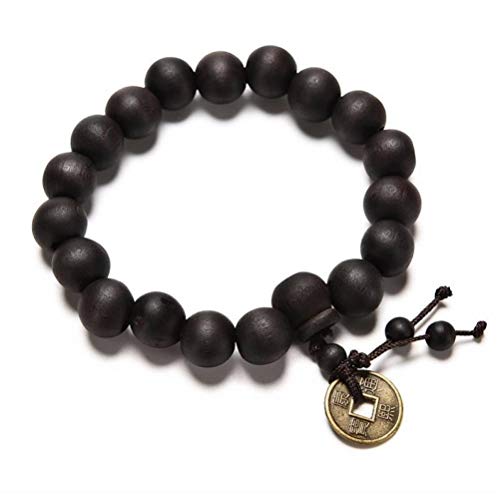 Oulensy Bois Bouddha Perles Religion Charme Tibet Bouddhiste Perles de prière Décor Bouddhiste tibétain Bracelet Poignet Samll Ornement Hommes # D2
