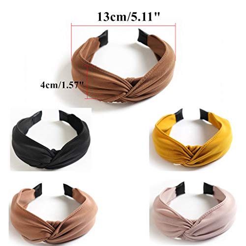 Mhdgg Headbands For Women Knotted Headbands For Women Turban Headbands For Women Wide Headbands For Women Yoga Hair Band Boho Headbands For Women,Khaki #TOP3