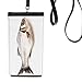 Ocean Fish Alive Activity Phone Wallet Purse Hanging Mobile Pouch Black Pocket