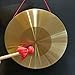 LOONELO Gong Instrument with 16.4 inch(42cm),Chinese Traditional Percussion Instrument Brass Gong with Wooden Mallet and Red Hanging Ribbon for Home Office Celebration