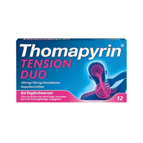 Thomapyrin TENSION DUO Schmerztabletten bei stärkeren Kopfschmerzen| 12 Stk