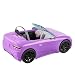 Imagen de Barbie con descapotable Muñeca rubia con coche de juguete morado para muñecas