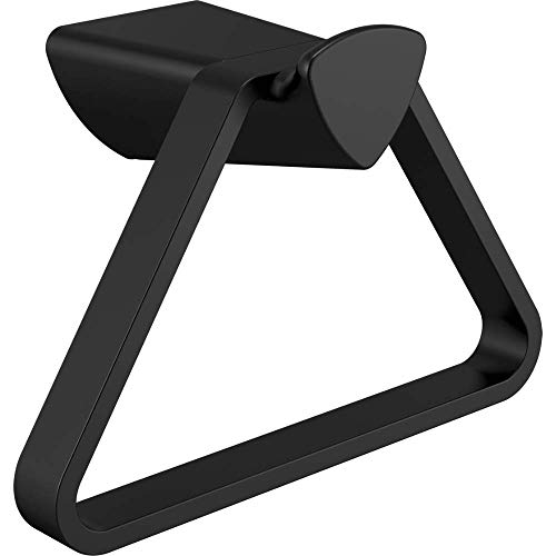 One-Day Sale: Up to 80% Off Delta Faucet Zura Towel Ring, Matte Black, Bathroom Accessories, 77446-BL