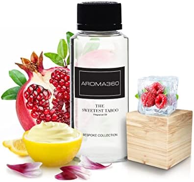 Aroma360 - The Sweetest Taboo Fragrance Oil Scent - Luxury Aromatherapy Scent Diffuser Oil - Hints of Lemon Crème, Pomegranates, & Raspberries - For Essential Oil Diffusers - For Home & Office - 120mL