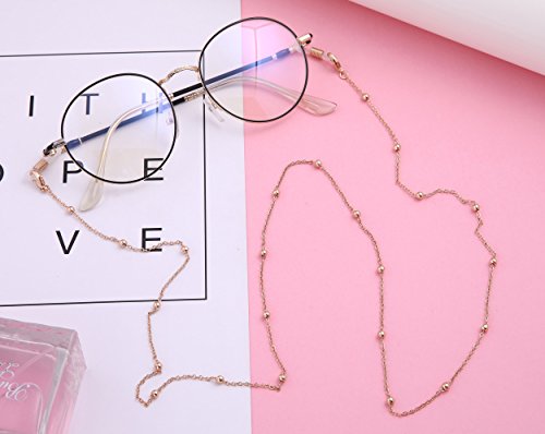 Likgreat Eyeglass Chains For Women Beaded Reading Glasses Cords Sunglasses Strap (Kc Gold, White Connector) #TOP1