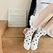 MarJunSep Cute Crew Socks for Women Teen Girls Striped Dots Ribbed Ankle Athlete Cotton Socks Fashion 5 Pairs Bulk Four Seasons Socks