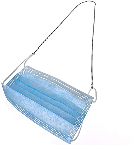 El Regalo 1 PC Unisex Face Mask Holder Chain for Men & Women | Stainless Steel Face Mask Chains for Adults | Face Masks Accessories (Mask not included) (Silver Link Mask Chain)