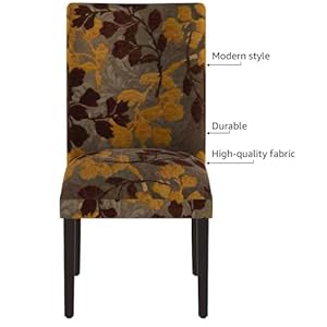 Homepop home decor k1136 f975 classic upholstered parsons dining chair single accent dining chair brown woven  urban country home decor