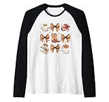 Photo Gallery coquette halloween zucca bow cute ghost spooky season maglia con maniche raglan Photo Gallery coquette halloween zucca bow cute ghost spooky season maglia con maniche raglan