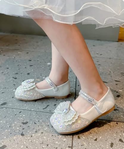 Toddler Girls Sparkle Princess Dress Shoes Little Kids Rhinestone Mary Janes Ballet Flats for Party Wedding School2