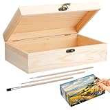 【Serrure matérielle】Le caisse en bois est équipée d'une serrure frontale de style rétro et d'une structure de charnière serrée. Il s'ouvre et se ferme en douceur et sans effort. Il ajoute également une couche de protection réfléchie à vos petites choses bien-aimées, afin que chaque souvenir puisse être placé en toute sécurité.