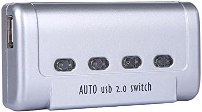 USB Printer Auto Sharing Switch, SANOXY USB 2.0 Printer/Peripheral Sharing Switch (4-Port, Grey)