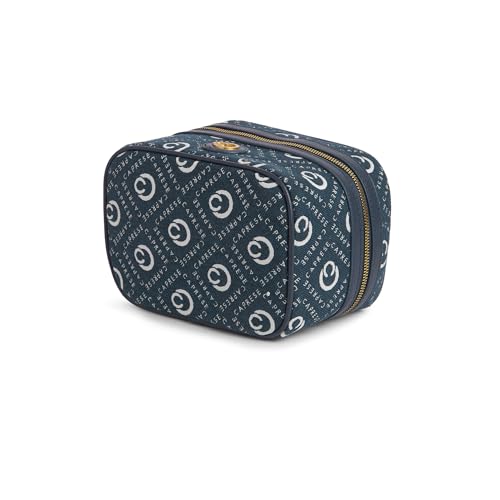 Image of Caprese Florida Small Vanity Bag for Women | Elegant & Classic Design with Spacious Storage for Jewelry, Makeup, Necklaces, Rings & More | Perfect for Travel & Special Occasions (Navy)