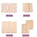 Mibly 4 Style 500 Pcs Assorted Wooden Wax Sticks for Body Legs Face and Small Medium Large Sizes Eyebrow Waxing Applicator Spatulas for Home and Spa Usage