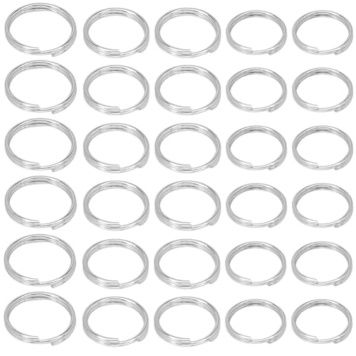 SOFPLATE 1 Box 600Pcs Stainless Steel Split Rings Bulk Split Jump Rings Silver Hypoallergenic Small Keychain Double Loops Round Split Ring for jewellery Making Supplies Necklaces Bracelet Earrings DIY