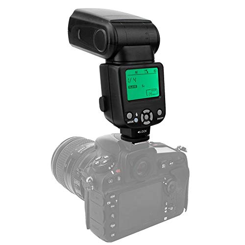 Tosuny Flash Externo de la cámara, Flash Speedlite Externo Profesional en la cámara con Pantalla LCD para Canon para Nikon, Flash de inducción de luz inalámbrico S1/S2