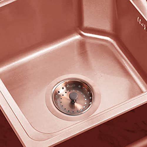 Tapón colador para fregadero de cocina cobre antiguo miniatura 6