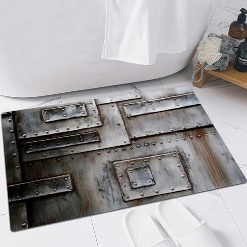 EMFSLA Alfombra de baño Shaggy de Microfibra,Muro,Suave y cómoda, Agua súper Absorbente,40x60 CM