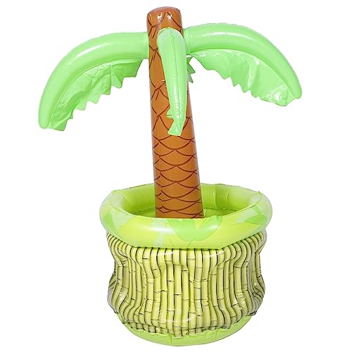Toddmomy Cubo De Hielo De Coco Inflable Globo Balde Hielera Grande Hielera Hinchable Palmera Pequeña Hielera Bolsa De Hielo Árbol Contenedor De Agua Juguete De Polivinilo Colorful