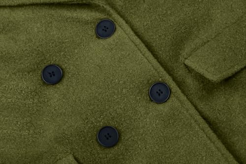 CHARTOU Women Oversized Long Winter Coats Warm Wool Blend Pea Trench Coat Overcoat3