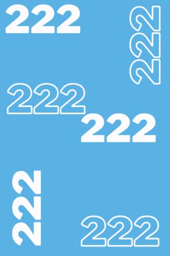 222 Angel Number Journal: 6 x 9, 120-page lined notebook | matte paperback