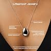 Ana Luisa Pebble Pendant Necklace for Women - 14K Gold Plated and Silver Rhodium Plated Trendy Teardrop Necklace with Lobster Clasp - Hypoallergenic, Water-Resistant, Tarnish-Free Jewelry