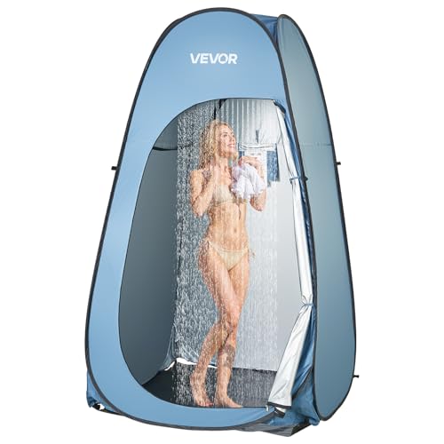 VEVOR Tente de Douche Pop up Instantanée, Abri d'Intimité Extérieur Portable, Cabine d’Essayage Toilette pour Plage Camping Pêche, Polyester 190T, avec...