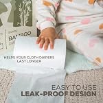 Biodegradable Bamboo Diaper Liners, 600 sheets, 6 rolls x 100 sheets, For Cloth Baby Diapers, Disposable, Unscented, 30cm x 15cm Sheets, Fragrance Free, Chlorine Free, Diaper Insert, o1baby