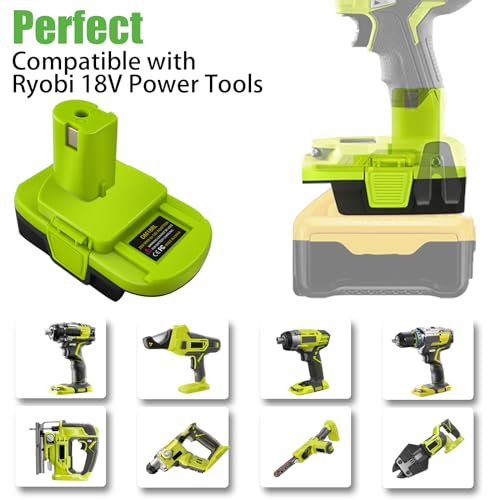 Adaptador de bateria Dewalt para Ryobi, para Dewalt 20V para Ryobi 18V adaptador com carregamento US