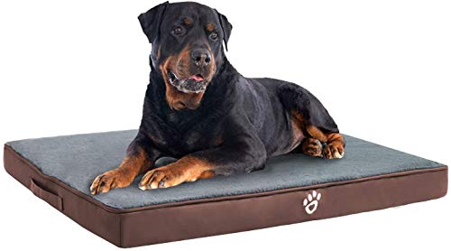 FRISTONE - Grand lit pour chien en mousse à mémoire de forme, matelas avec housse amovible lavable Cover