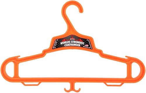 Worlds Strongest - Percha para abrigos, fabricado en Estados Unidos, capacidad de carga de 140 libras, colgador de engranajes multiusos, naranja de