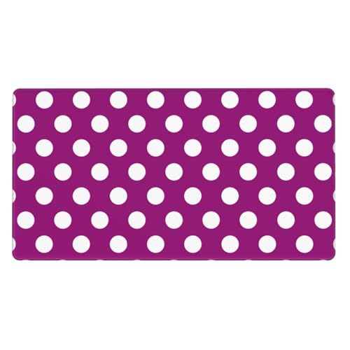 Tapis de souris de jeu de grande taille avec bords cousus et imprimé violet