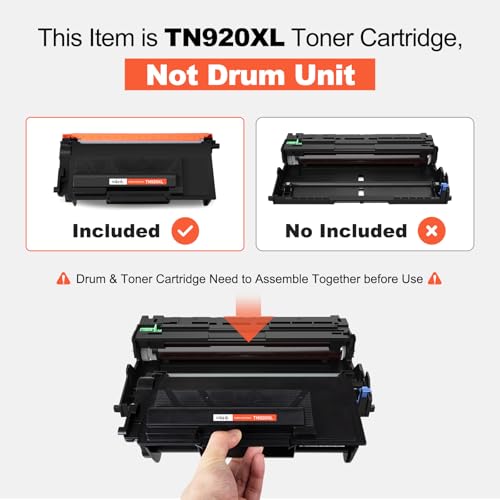 Image of v4ink TN920XL Compatible Toner Cartridge Replacement for Brother TN920XL TN 920XL TN920 for Use in Brother HL-L5210DN HL-L5210DW HL-L6210DW HL-L6217DW MFC-L5710DW MFC-L5915DW Printer Black 2-Pack