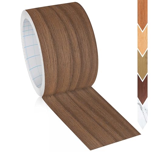 Image of GSCIT Club Wood Grain Repair Tape, 2.4 inch X 50ft Self Adhesive Natural Walnut Grain Repair Patch for Tables, Chairs, Baseboards, Doors, Windows, Floors, Handicraft DIY.