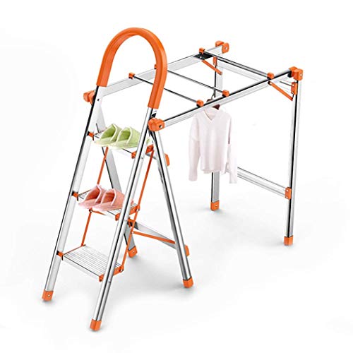 Wäschetrockner,Airer Kleidung Wäscheständer Multifunktionale Leiter Zusammenklappbar Airer Waschtrockner Trittleiter Profil Tragbare Trittleiter