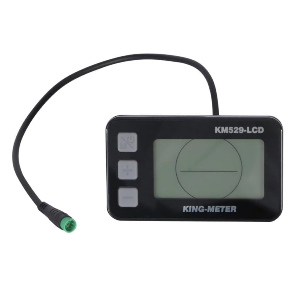 Écran LCD NULKOMMA pour vélos électriques KM529 : Compteur de Vitesse et écran pour vélo électrique 36 V / 48 V avec connecteur mâle étanche à 5 Broches et Panneau de Commande pour vélo électrique