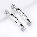 JUXYES Pack of 2 Crystal Cabinet Handles Pulls, Chrome Silver Glass Handle Decorative Drawer Pulls Modern Cupboard Door Handle Knobs for Dresser Drawer Cabinet Closet (3.75