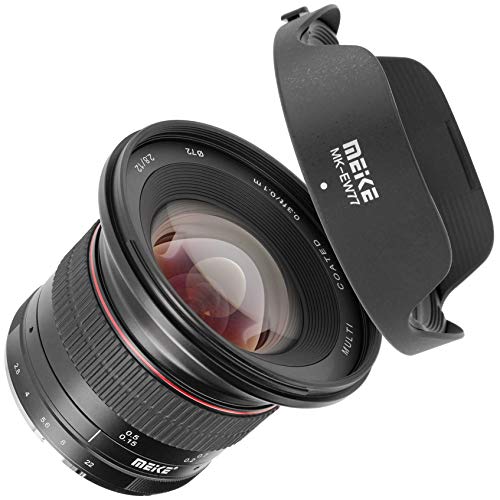 Meike Objektiv | Ultra Weitwinkelobjektiv Manuellfokus kompatibel mit Canon Kameras mit EF-M Bajonett | 12mm Brennweite…