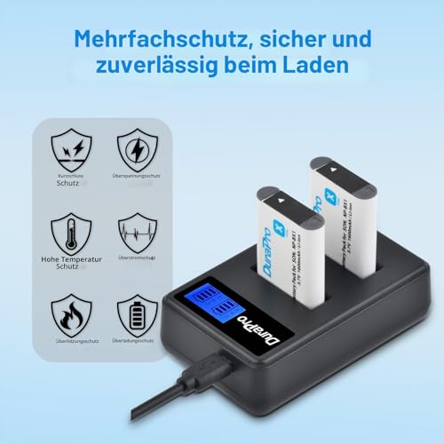 Durapro 4X NP-BX1 Akku + LCD Dual USB Ladegerät für Sony NP-BX1 Akku Sony DSC-RX100 RX100 II DSC-WX500 HX300 HX400V WX300 WX350 HDR AS100v AS200V AS15 AS30V AS300 M3 M2 Camcorders