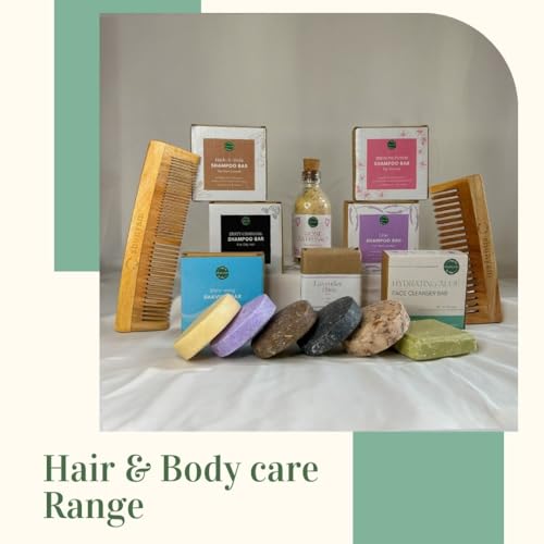 Image of Shunyam All Natural Shampoo Bar for Dry and Frizzy Hair Sulphate Free, Natural, Eco Friendly, Sustainable, Plastic Free Hibiscus Punch, 70 gm