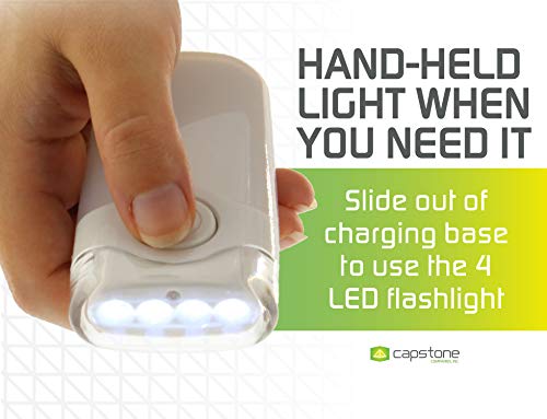 Capstone Lighting 3-in-1 6 LED Power Failure Light, Rechargeable Flashlight, and Plug in Night Light (Pack of 6) - Portable and Compact, Ideal for Use at Home and in Weather Emergencies