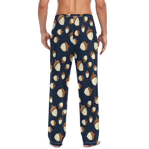 J JOYSAY Acorn Navy Blue Pajama Pants Mens Lounge Pants Straight-Fit Men Pajama Bottoms2