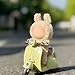 Scooter Toy for Labubu Toy with Light and Music, Cute Have a Seat for Labubu Accessories, Interactive Toys Desktop Decor for Doll Collectors (Pink)