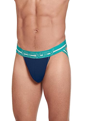 Jockey 100215714 Men'S Underwear Sport Silver Microfiber Jock Strap cover